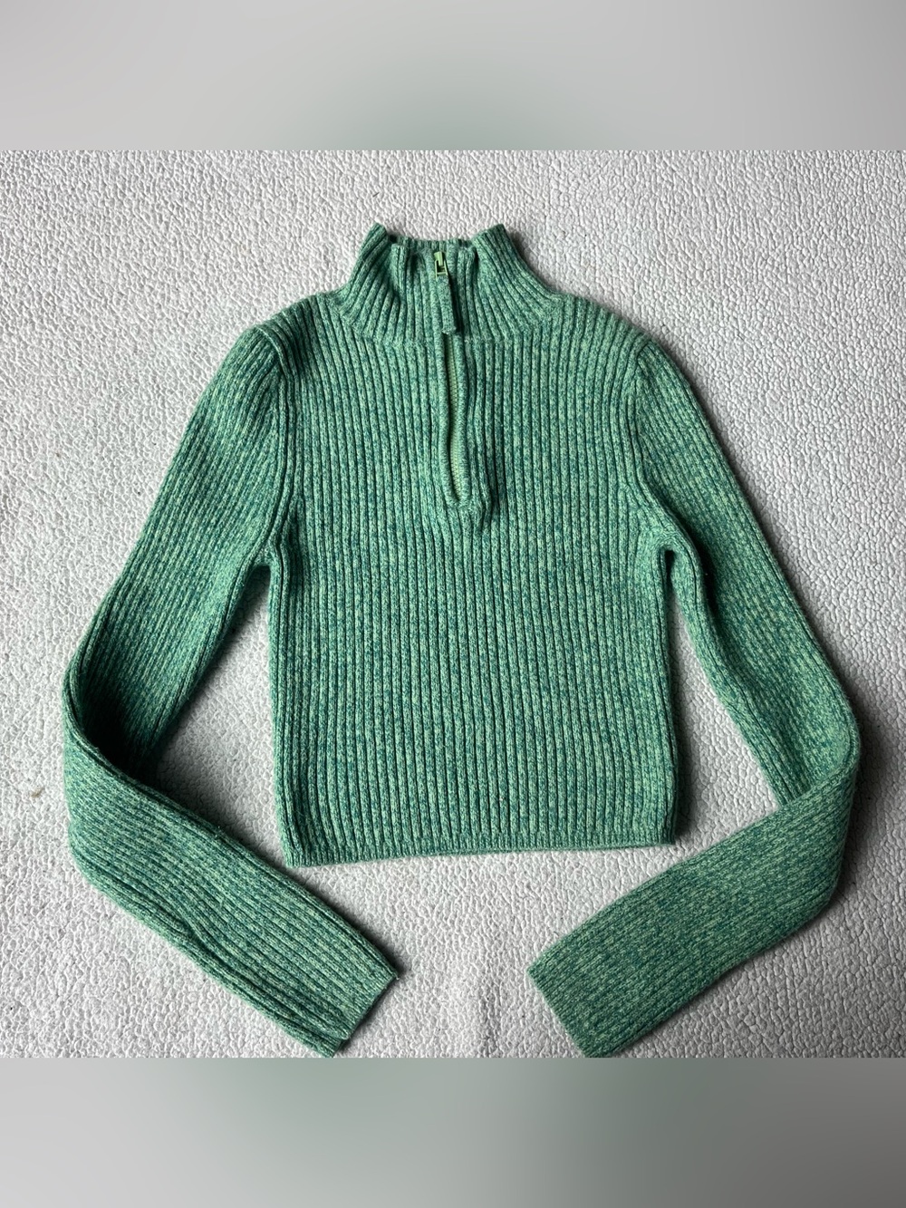 Aerie Mint Green Cropped Ribbed Sweater Womens Medium